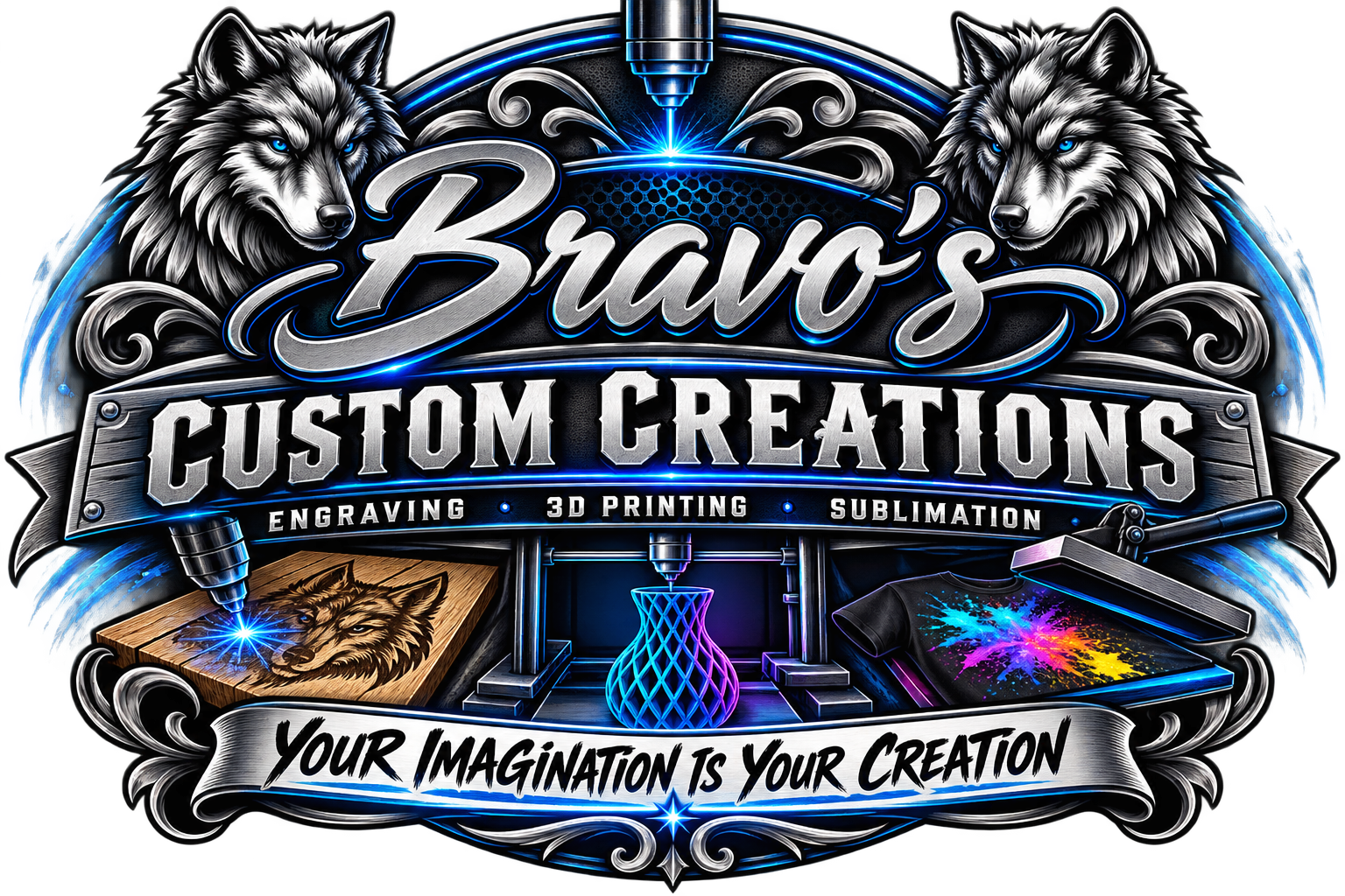 Bravo's Custom Creations logo